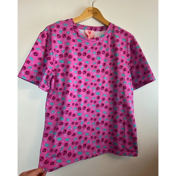 Little Victory X Hayley Elsaesser Dark Cherry Print Pink T-shirt Unisex Size M - Picture 6 of 9